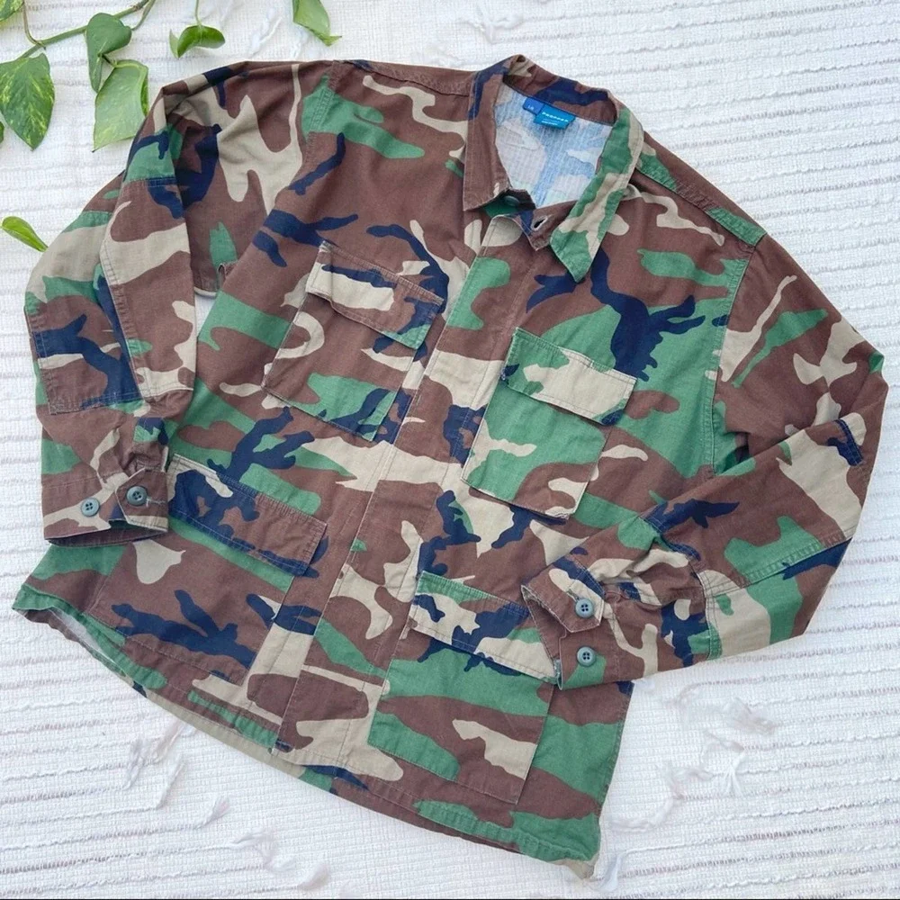 Propper Woodland Camo Military Field Jacket - Green/Brown/Black